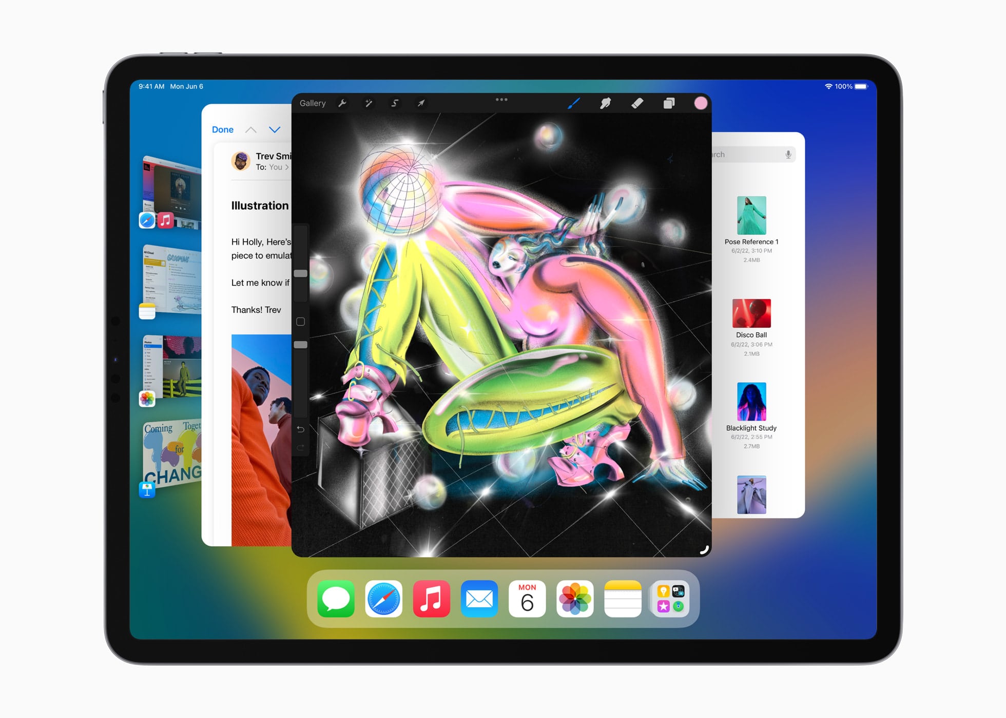 Stage Manager on iPadOS. Image: Apple Inc.