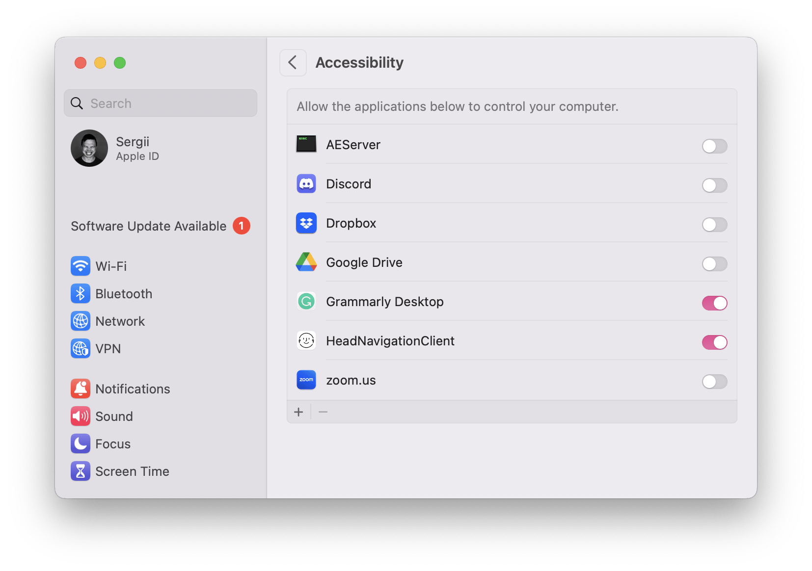 macOS Privacy Accessibility Preferences